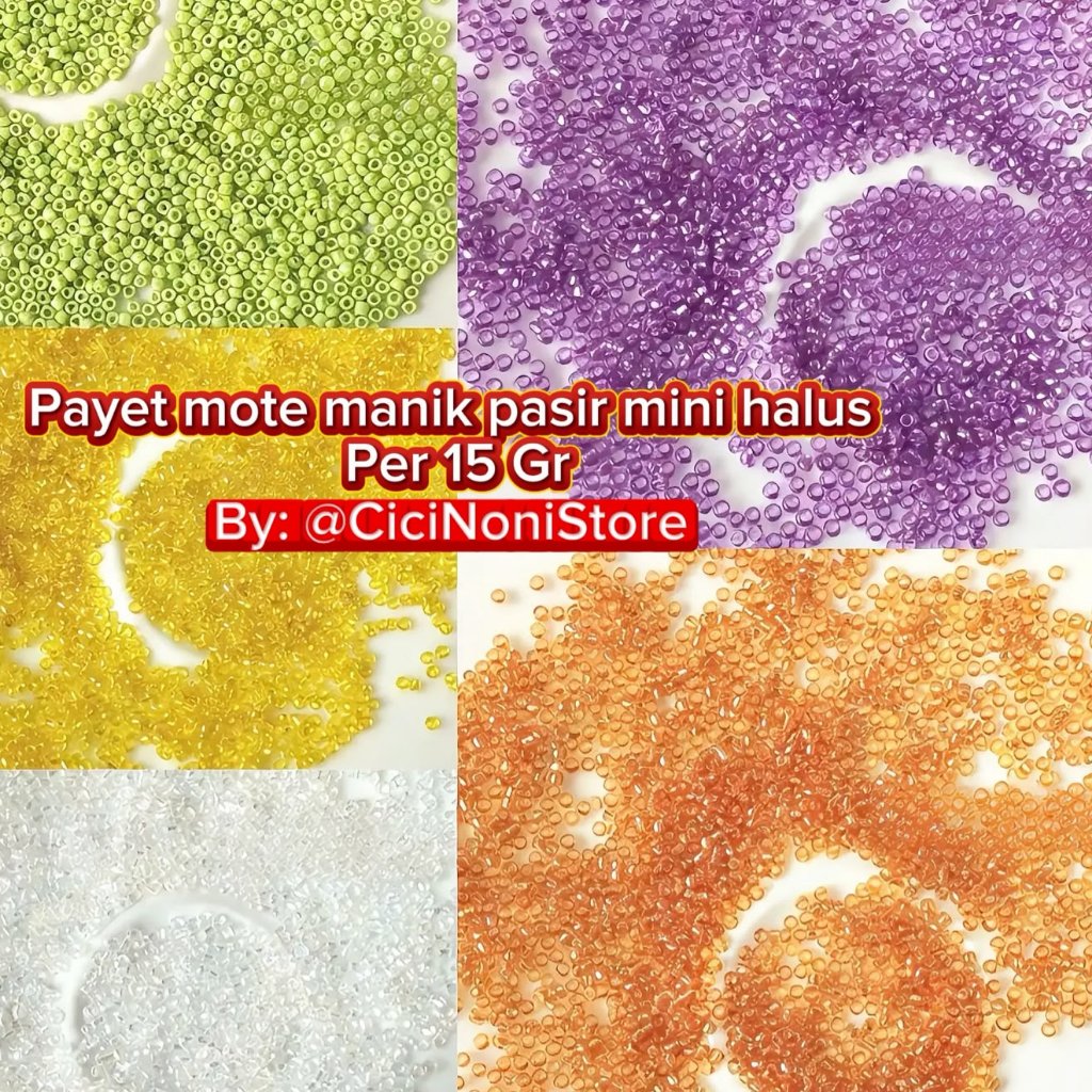 Payet pasir mote manik manik pasir jepang kebaya mini halus per 15 gram