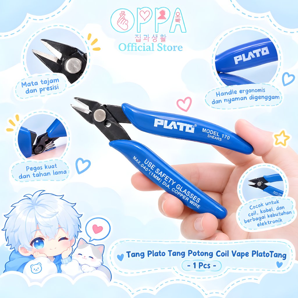 OPPA - Tang Plato Tang Potong Coil Vape PlatoTang