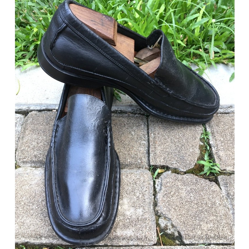 Sepatu Timberland Loafer Slip On Hitam Size 43 Kulit Pria Original