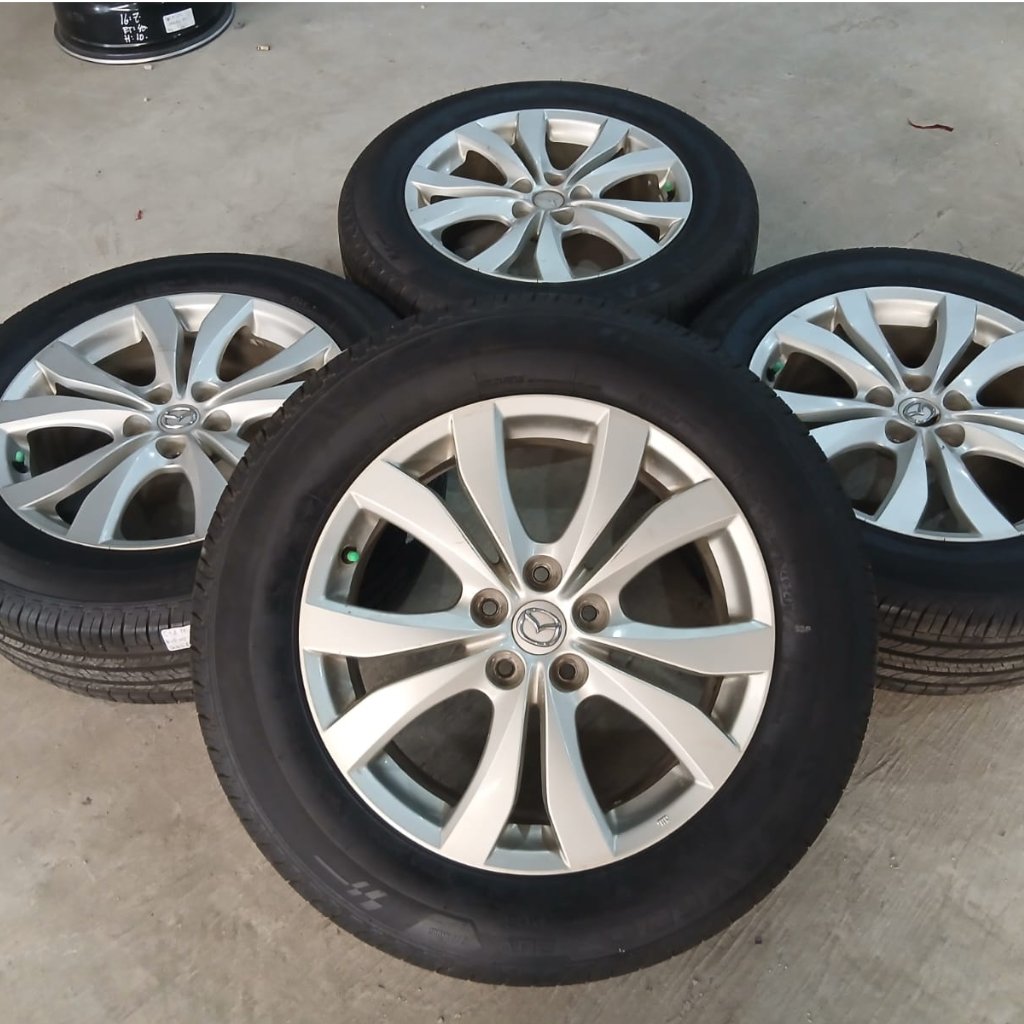Velg Mobil Bekas R18 Std Ori Mada CX5 Pcd 5x114,3 Ban 235 60 Ring 18 Bisa Buat CRV CX7 Santafe dll