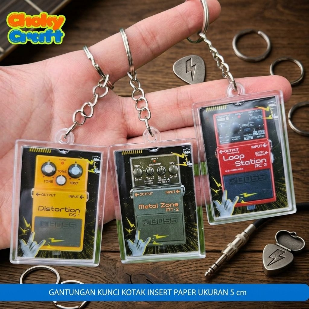 Gantungan Kunci Keychain EFEK DISTORSI BOSS