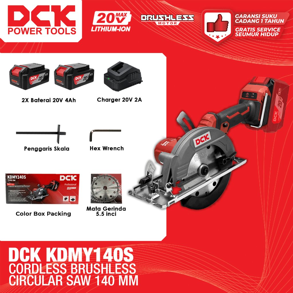 DCK KDMY140S Cordless Brushless Circular Saw 140mm