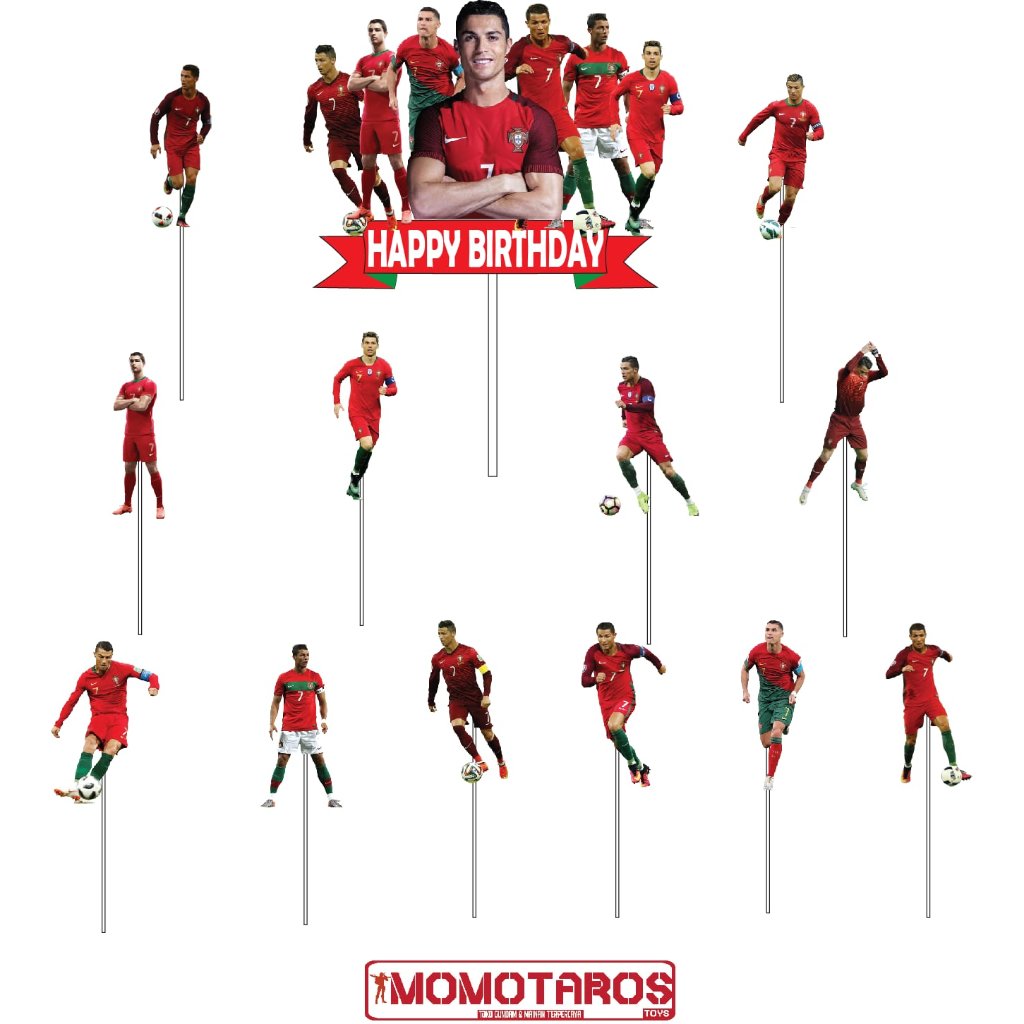 Topper cake happy birthday Cristiano Ronaldo Siuuuu