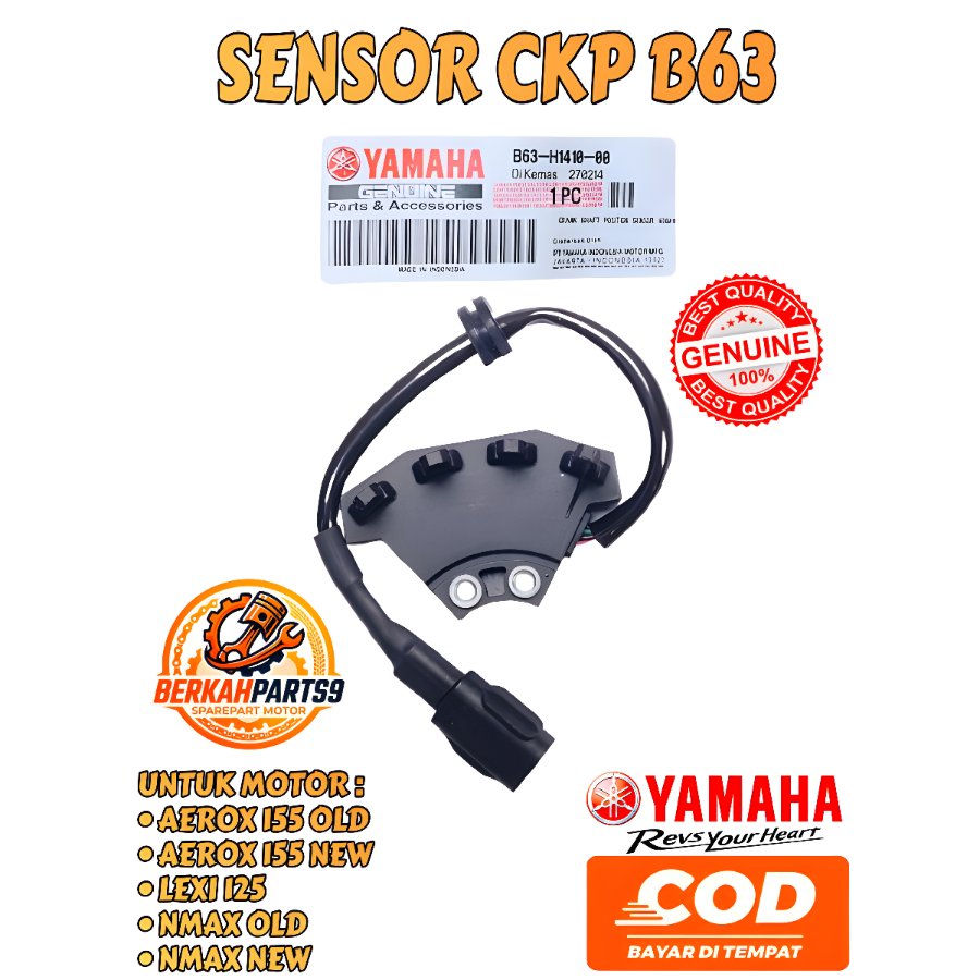 SENSOR CKP AEROX 155 B63 KAKI 4 YAMAHA AEROX 155 OLD, AEROX 155 NEW, LEXI 125, NMAX OLD, NMAX NEW, C