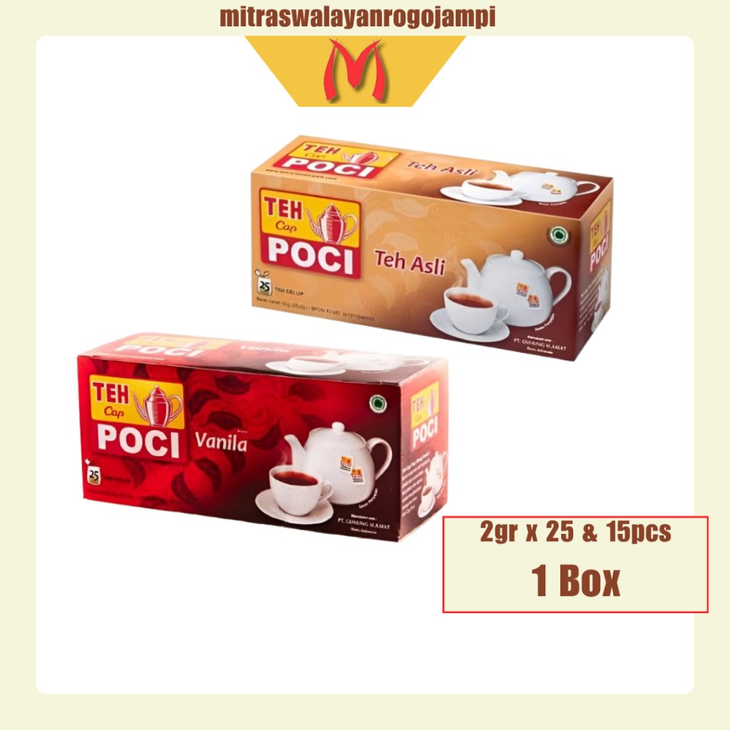 Teh Celup Poci Isi 15 & 25 | Teh Cap Poci | Teh Hitam Celup |