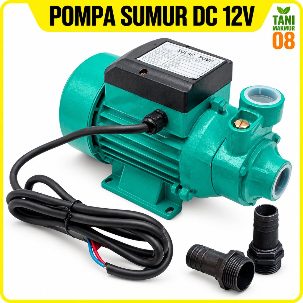 Pompa Air DC 12V Tenaga Surya Solar Panel Mesin Pompa Irigasi Pertanian & Kolam Ikan