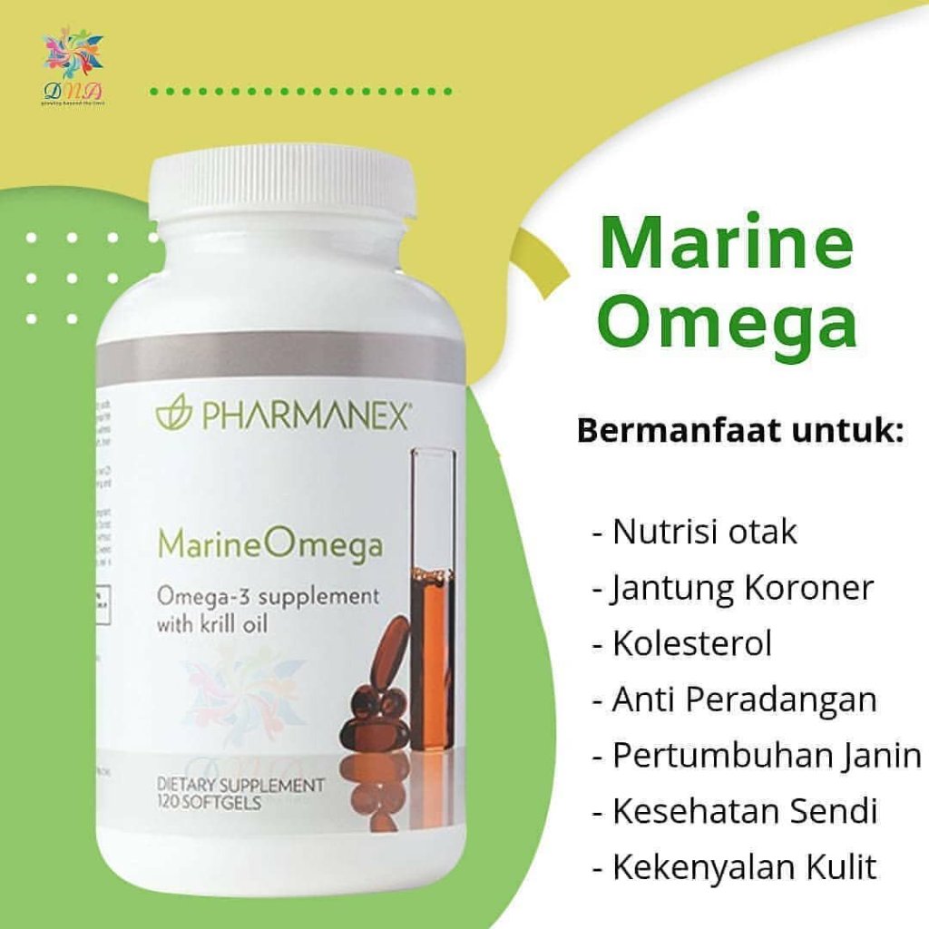 Marine Omega 3 Minyak Ikan Suplemen isi 120 Original