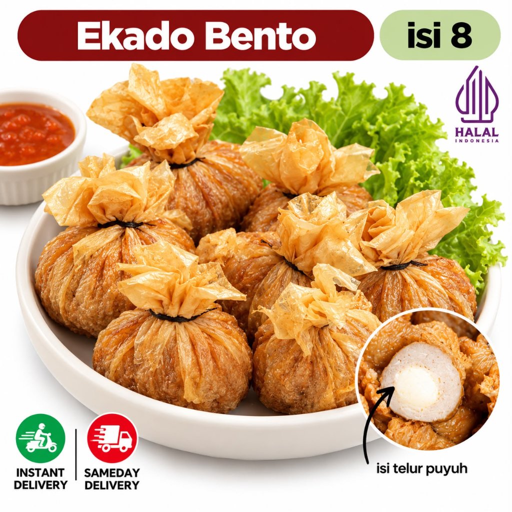 Ekado Bento Homemade Frozen Halal Isi 8 ( dengan telur puyuh )