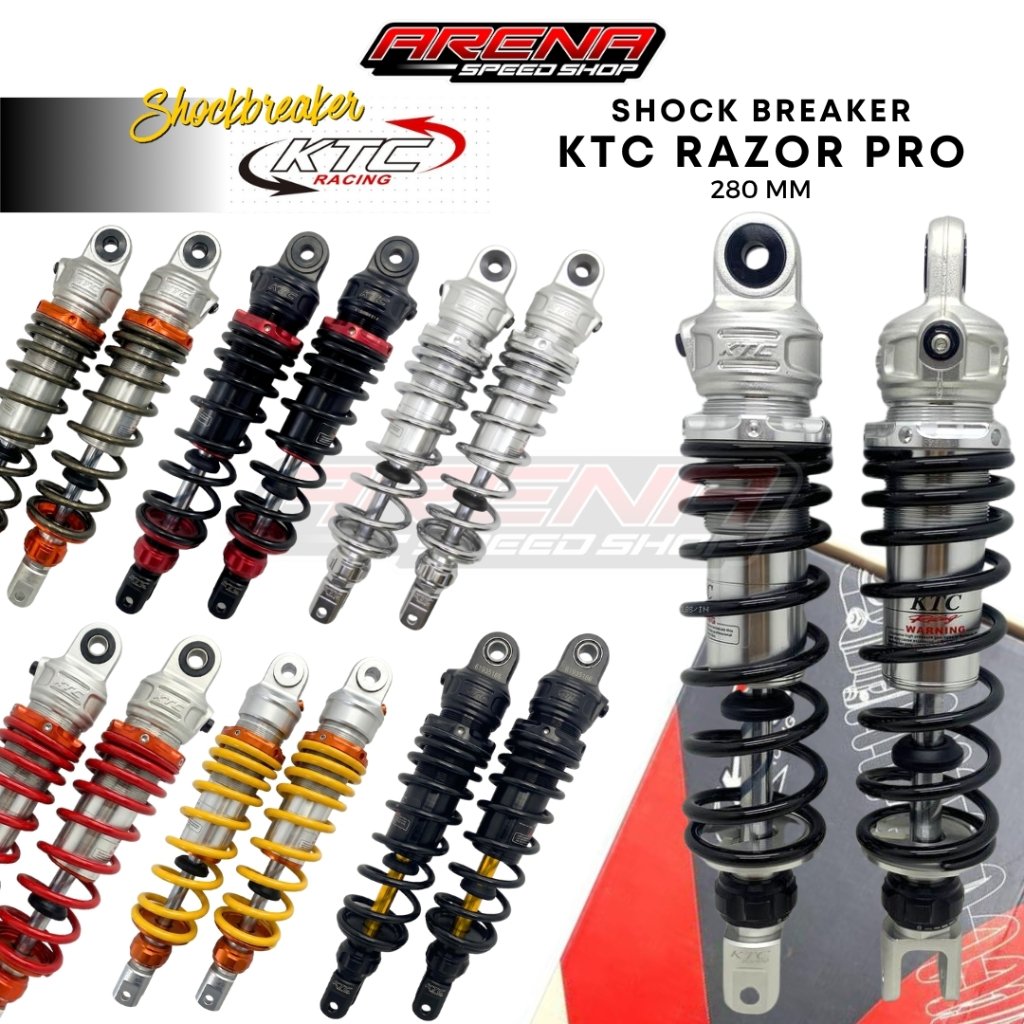 KTC All New Razor PRO 2026 Shockbreaker 280mm - Shock Breaker Aerox 280 mm Click Aerox Nouvo