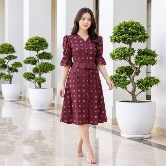 Atasan Wanita Aneka Batik Tunik Cantik, Pesona Makin Asik Cocok Untuk Kerja dan Seragam Kantor