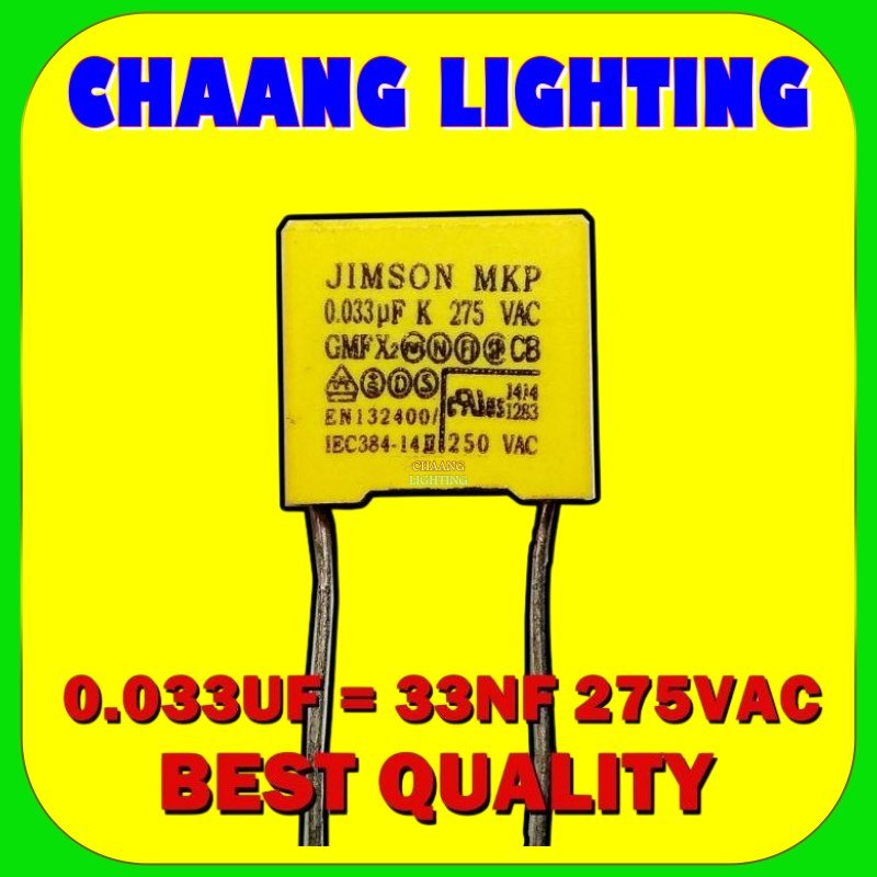 KAPASITOR MKT MKP 0.033UF 275 VAC JIMSON BEST QUALITY MKT 0.033UF 275V 33N 275V
