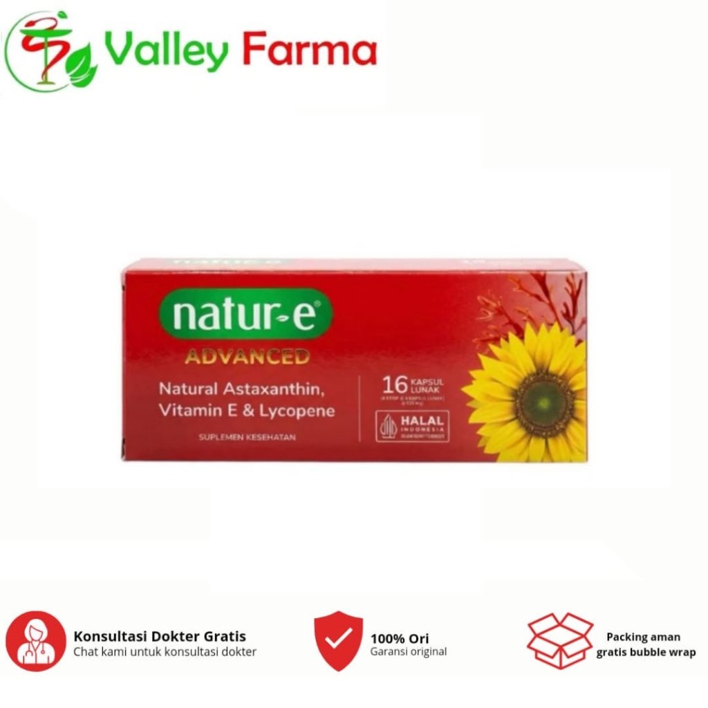 Natur E Advanced Menutrisi kesehatan Kulit (16 Kapsul)
