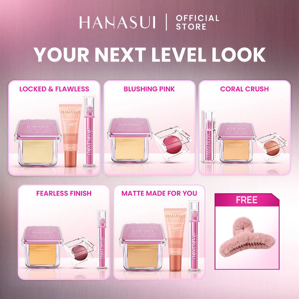 [MAKEUP SET] Hanasui Your Next Level Look – Full Face Bundle Makeup Lengkap & Tahan Lama Untuk Tampi