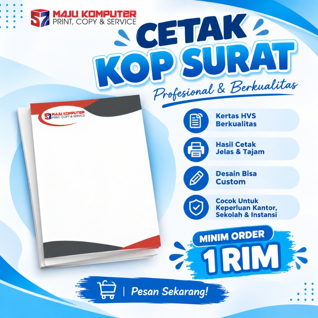 CETAK KOP SURAT 1 RIM