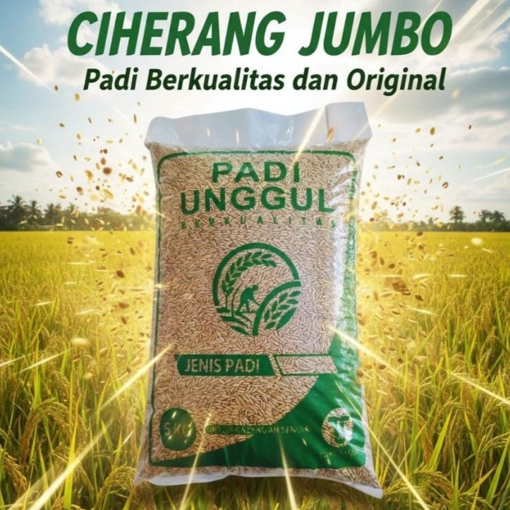 Benih Padi Unggul Ciherang Jumbo 5Kg