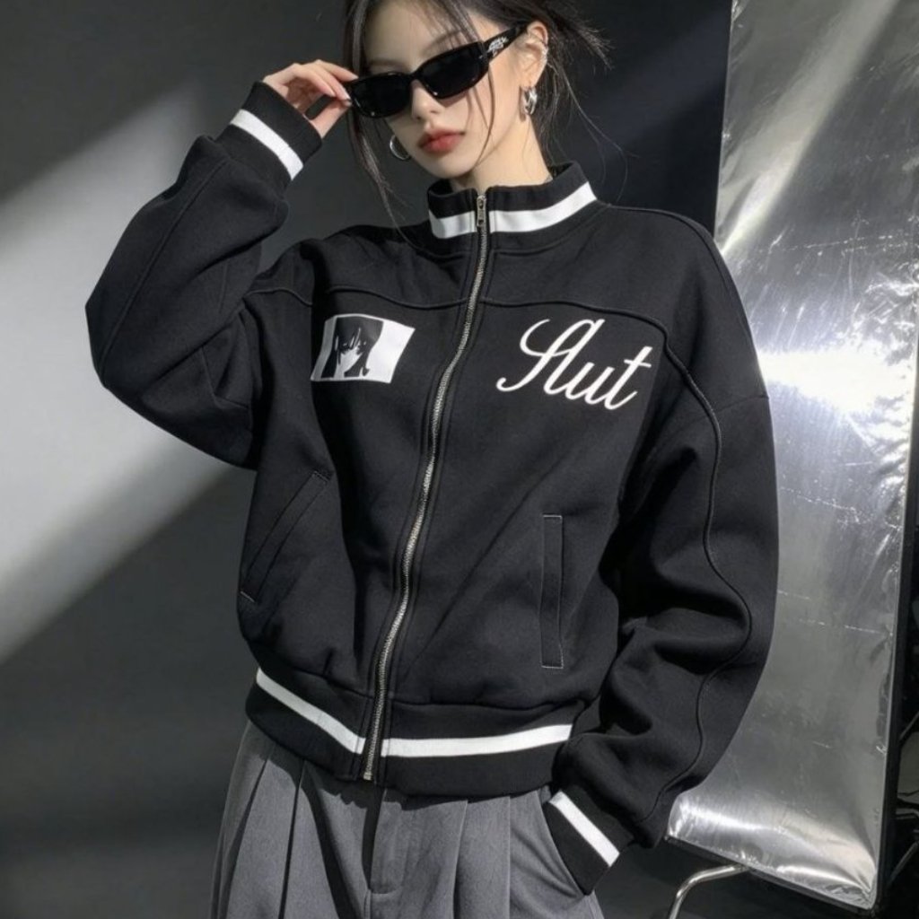JACKET SWEATER AUT CROPPE ZIPPER RESLETING BAHAN FLECEE TEBAL JACKET CEWEK TERBARU 2026 KEREN KEKINI