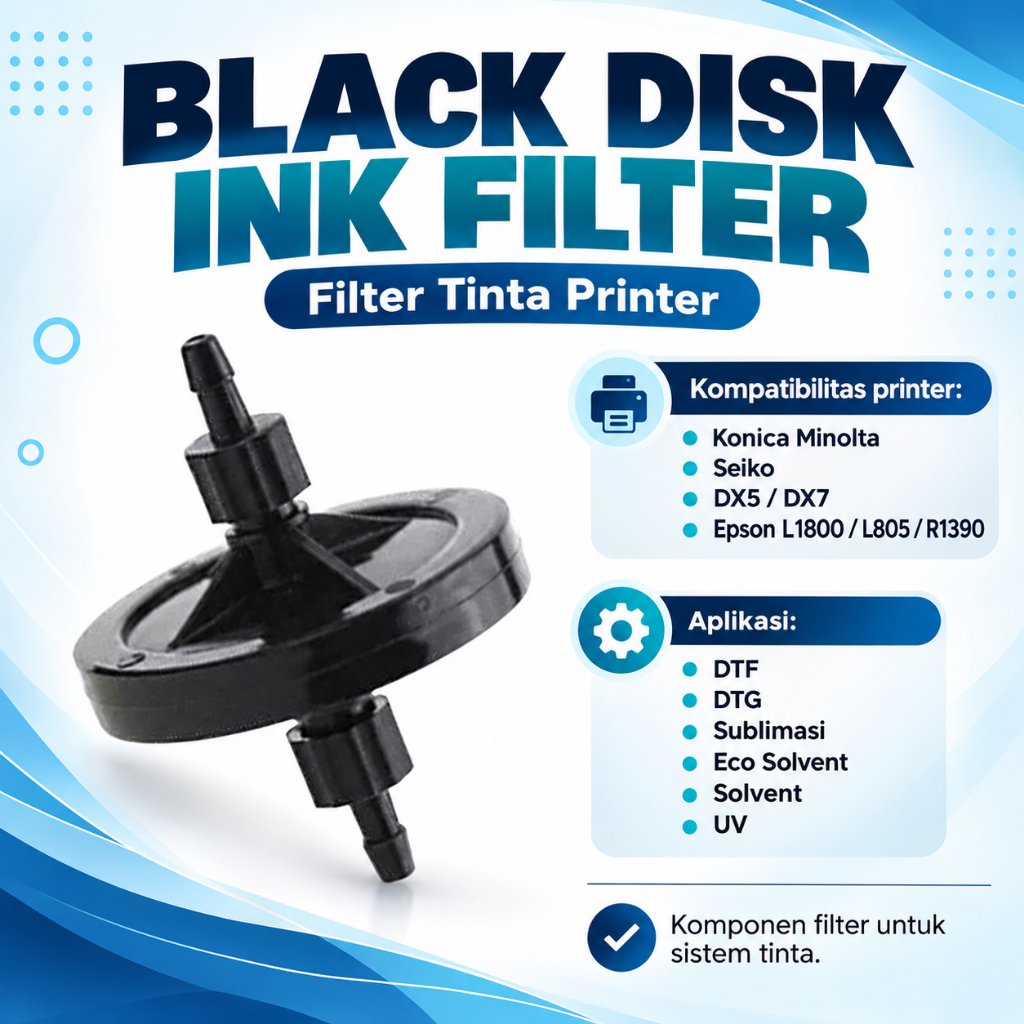 Filter Gepeng Hitam Saringan Tinta Mesin Digital Printing Solvent UV