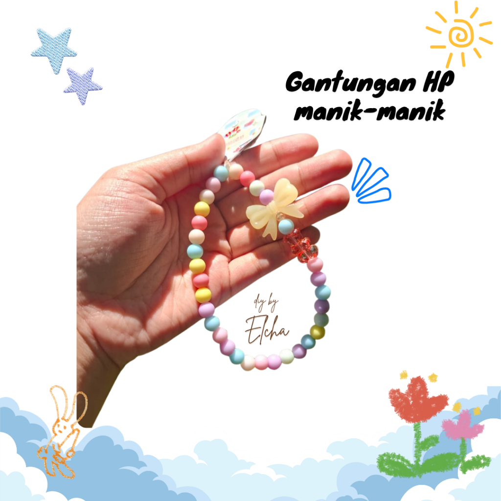 TERMURAH Gantungan HP Lucu | Gantungan HP Manik Manik Aesthetic