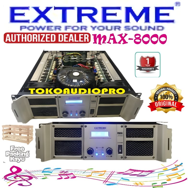 Power Extreme MAX8000 Power Amplifier Extreme MAX-8000