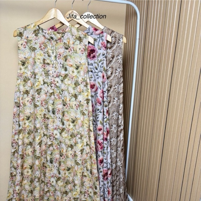 Inner Dress Rayon Motif / Inner Dress Wanita (Lebar Mayung)
