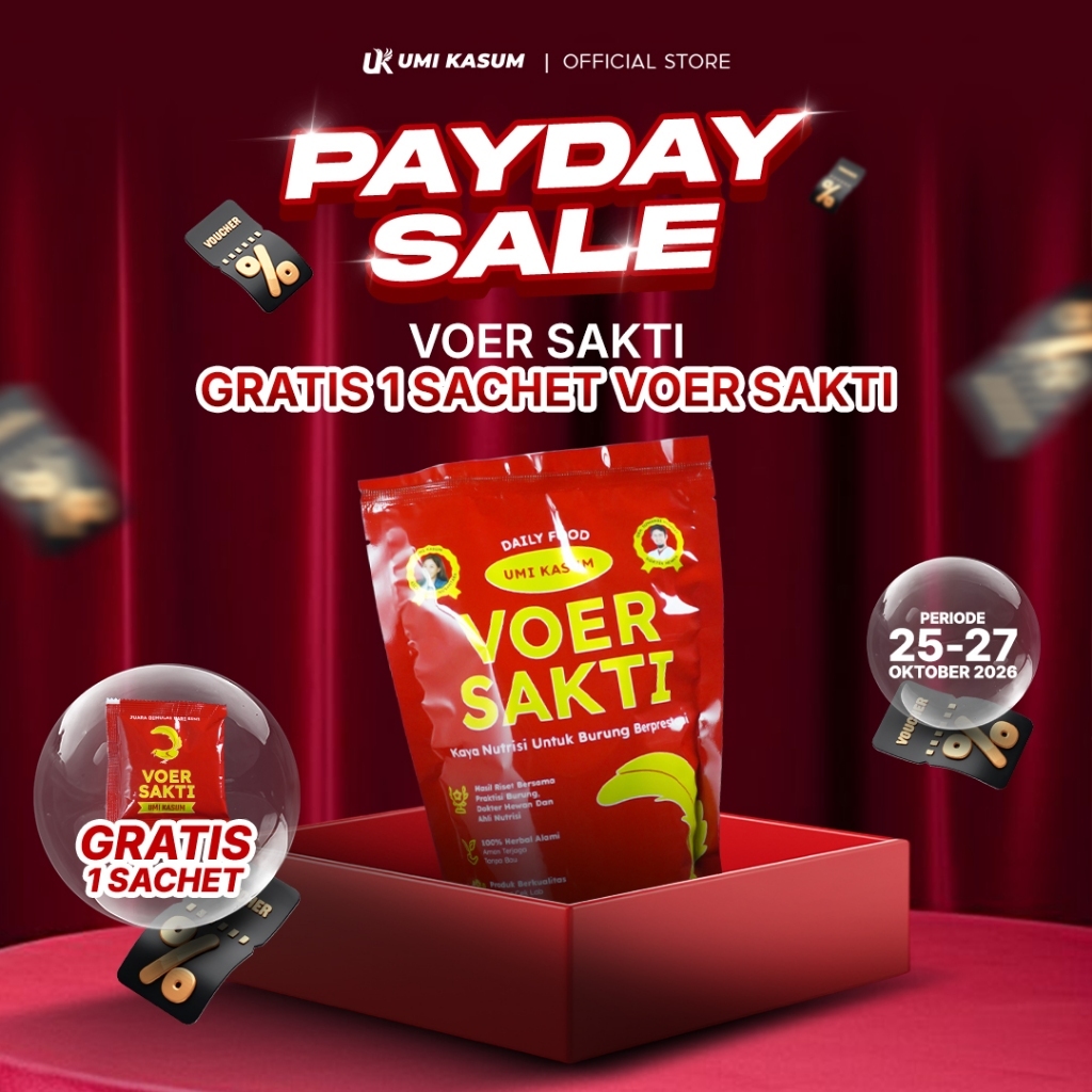 Voer Sakti Coklat By Umi Kasum - Fur Pakan Burung Tinggi Protein Rasa Biskuit Pur Diformulasikan Ole