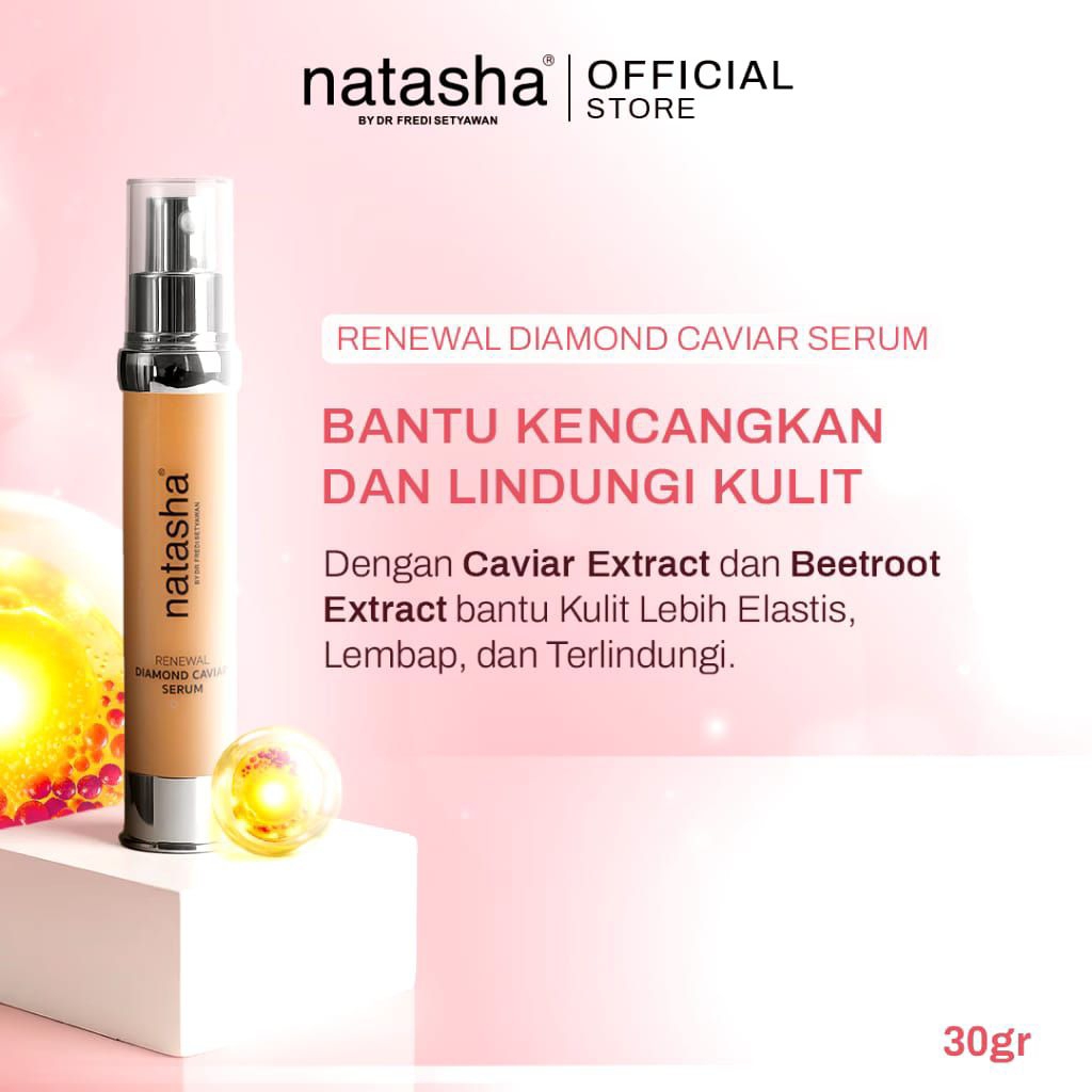 Natasha by dr Fredi Setyawan Diamond Caviar Serum 30gr Caviar Extract, Beetroot Extract Serum - Seru