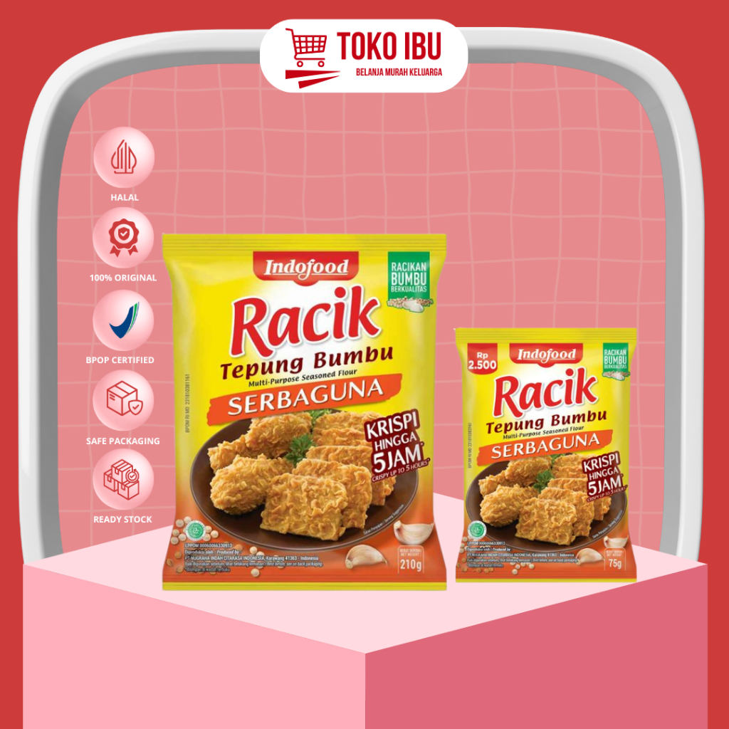 

Indofood Racik Tepung Bumbu Serbaguna 210 gr / 75 gr
