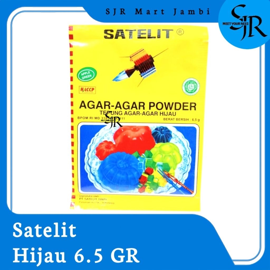 

[Powder] Satelit Bubuk Agar-agar Hijau Satuan 6.5gr