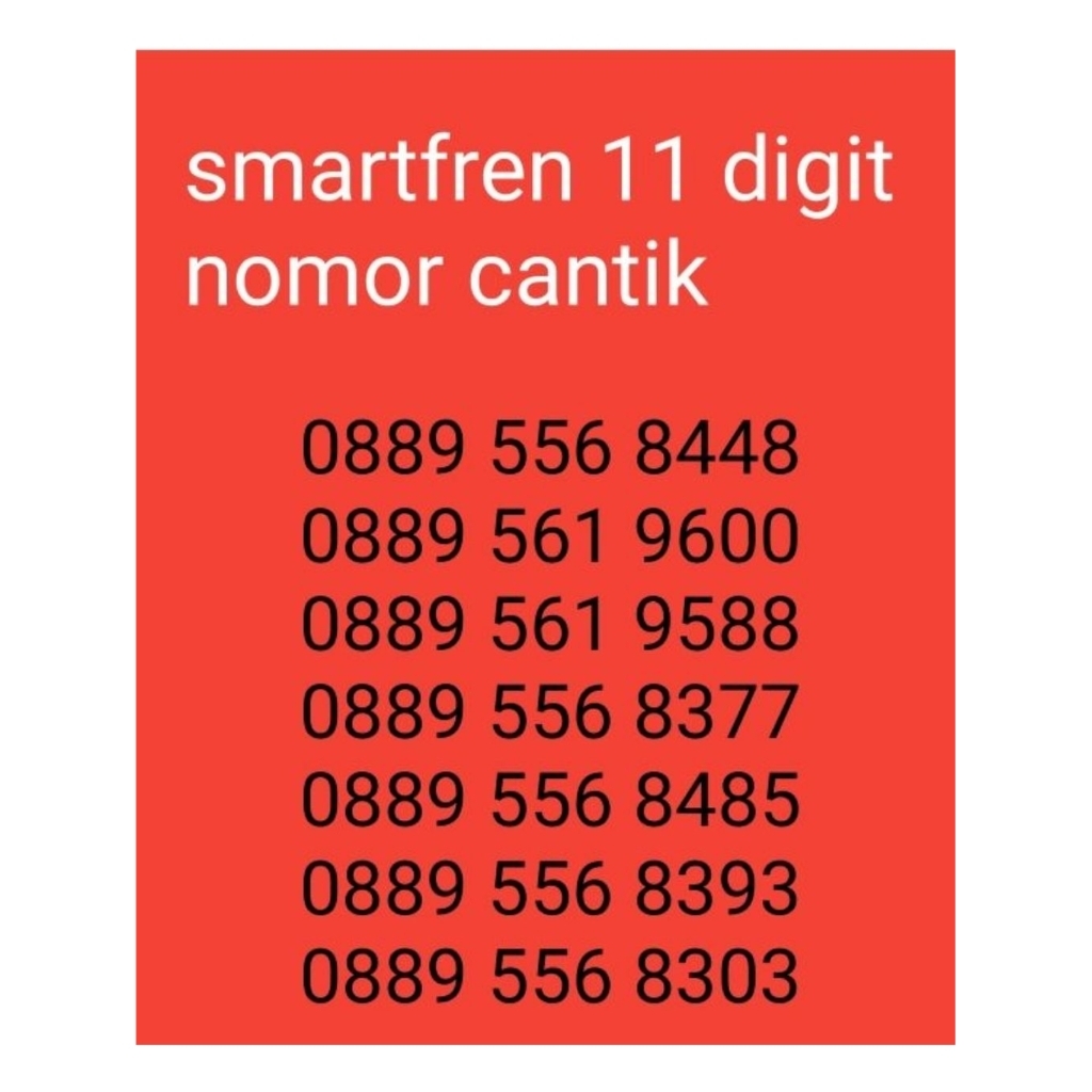 smartfren 11 digit nomor cantik
