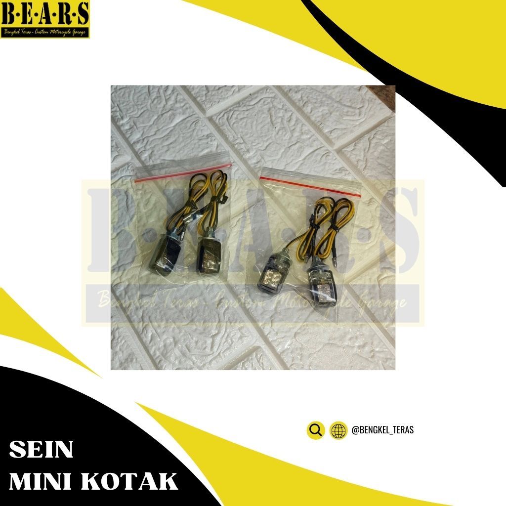 lampu Sein mini kotak motor custom