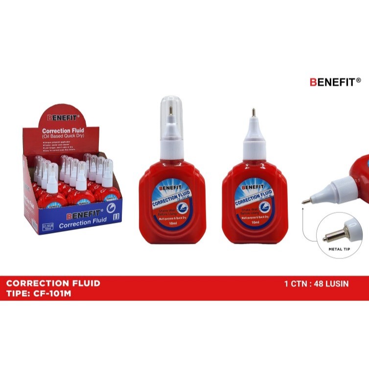 

TBMO Correction Fluid Pen BENEFIT CF-101M / TIPE X