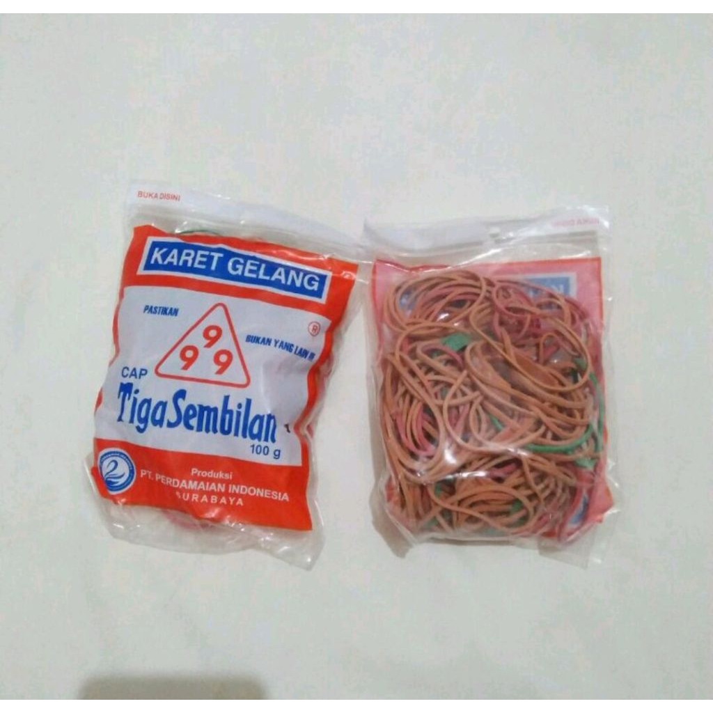 

Karet gelang / Karet Tiga sembilan kemasan 100gr