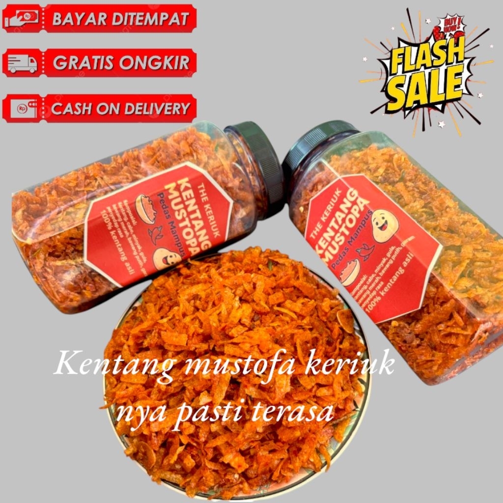 

NEW PERODUK KERIUK KENTANG MUSTOFA 250gr PEDAS MAMPUS, PEDAS MANIS KERIUK NYA LEBiH BERASA