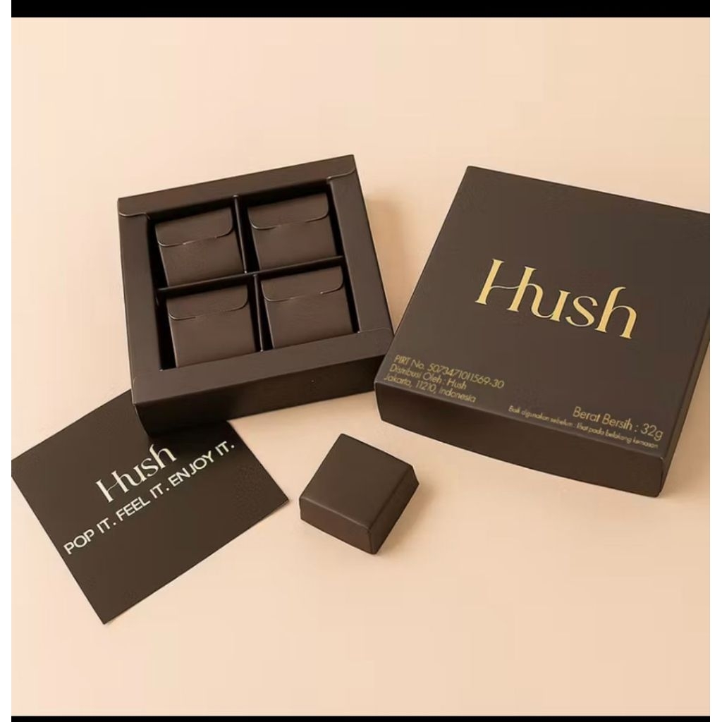 

Hush Chocolate Dark Chocolate with Maca Root, Horny Goat Weed, Saffron Coklat For Couple Untuk Pria dan Wanita | Hush Coklat Stamina