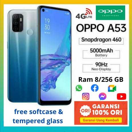 oppo a53 ram 8/256 GB 4G LTE Garansi 1 Tahun