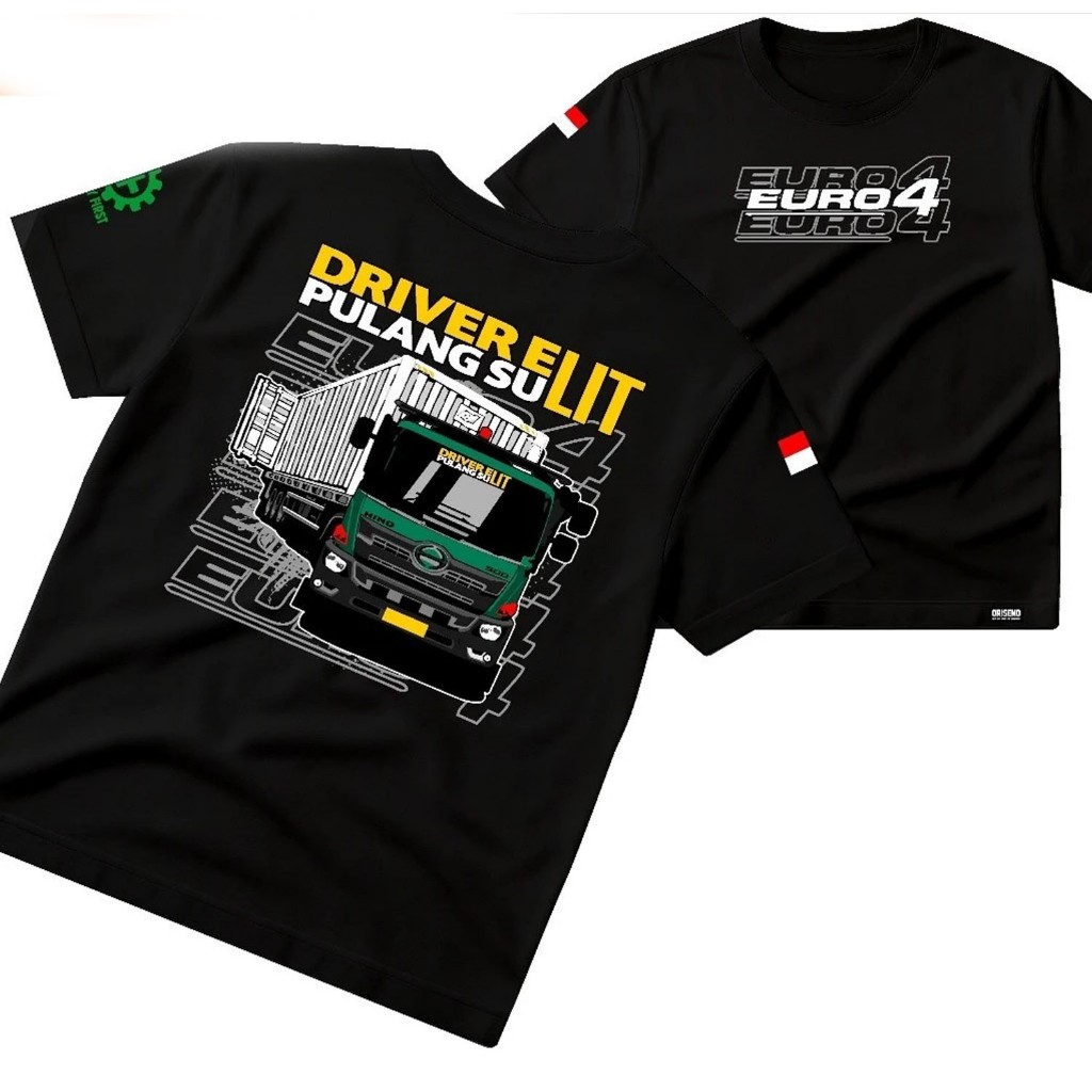 Kaos Komunitas Truk Trailer Driver Muda HINO 500 HINO LOHAN EURO 4 Katun Knitto Terbaru