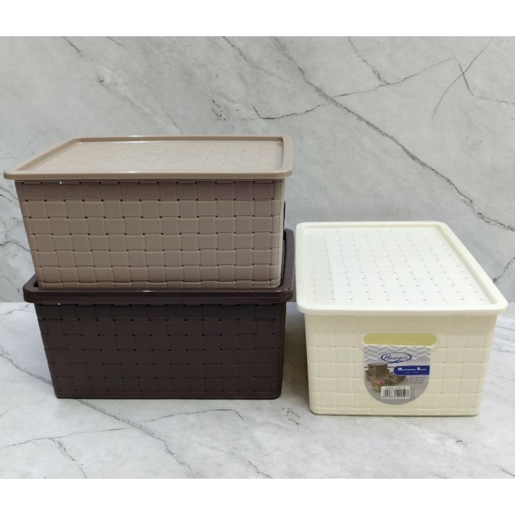 KERANJANG TUTUP SERBAGUNA HAWAII LUGANO S / KERANJANG PLASTIK TUTUP - HAWAII