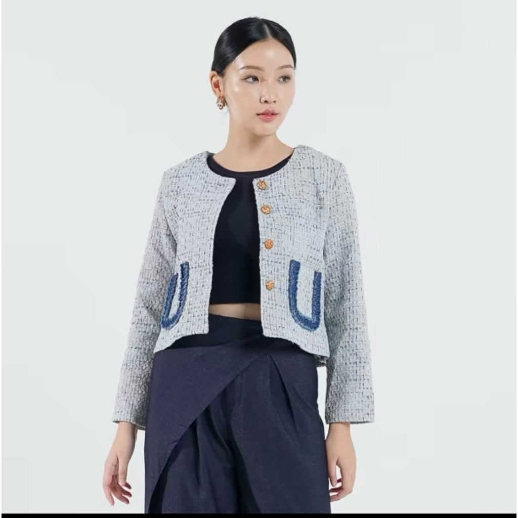 Tweed This Is April Cardigan Crop Top