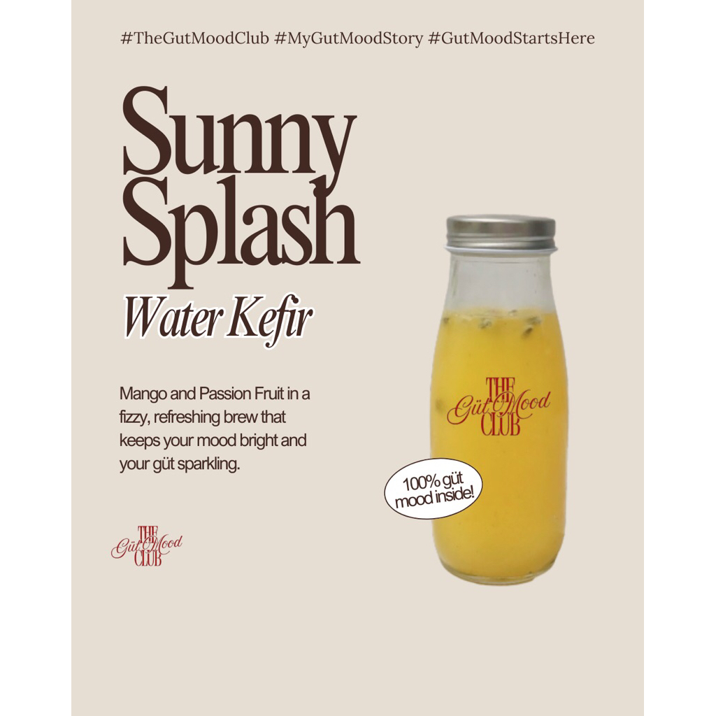

The Gut Mood Club Sunny Splash Water Kefir - Air Kefir Sunny Splash (Air Kefir Rasa Mangga Markisa)