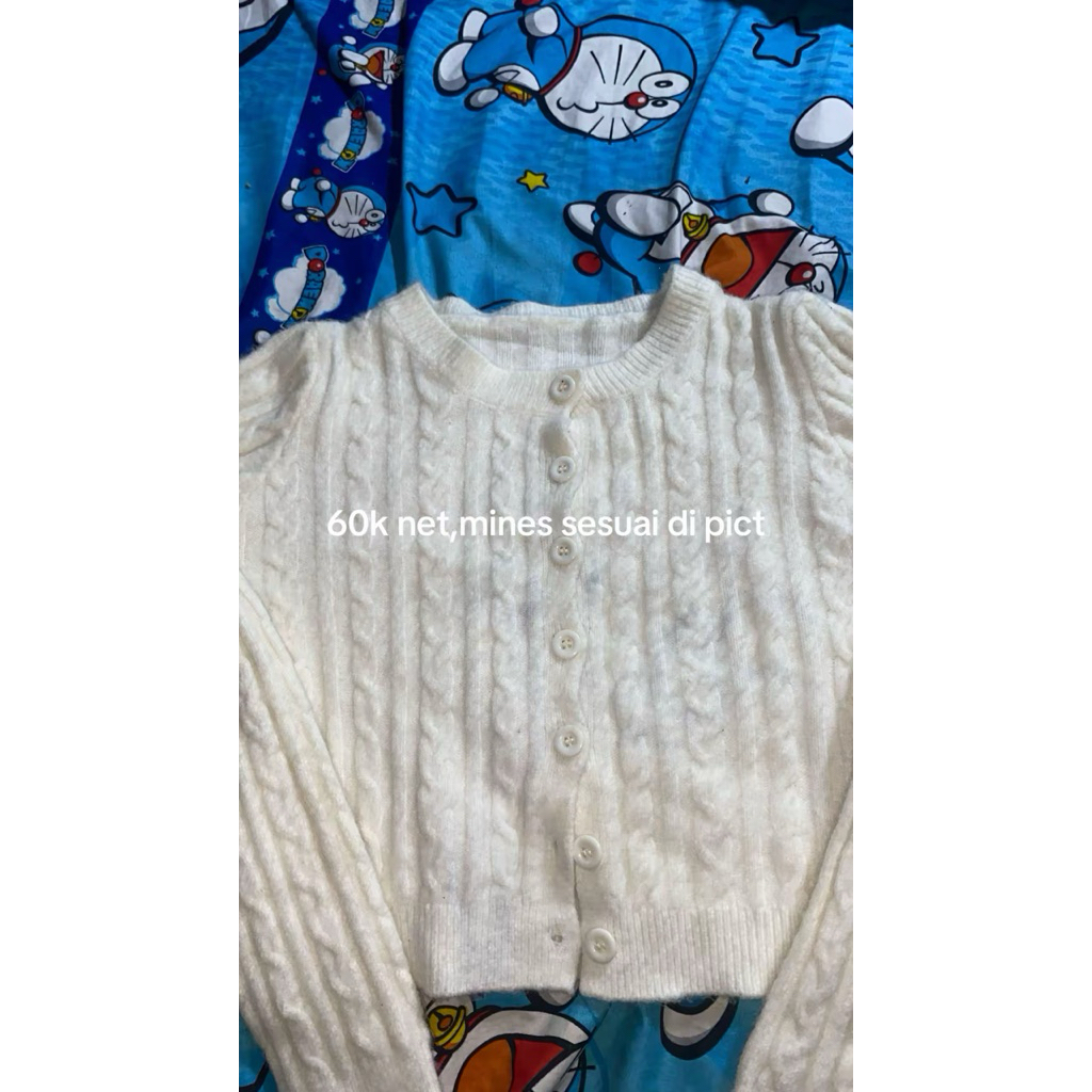 cardigan kepang crop