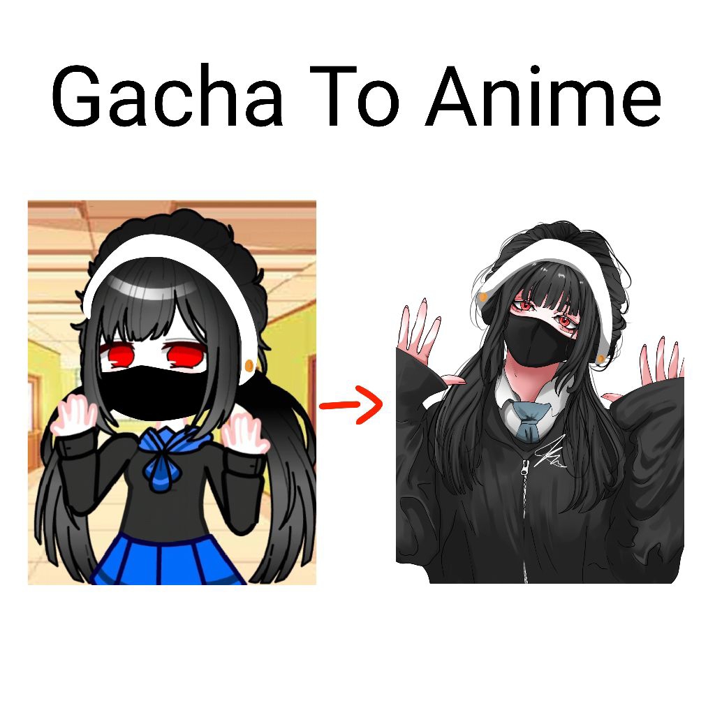 Open commission art (gacha to anime) digital art, ibis paint x