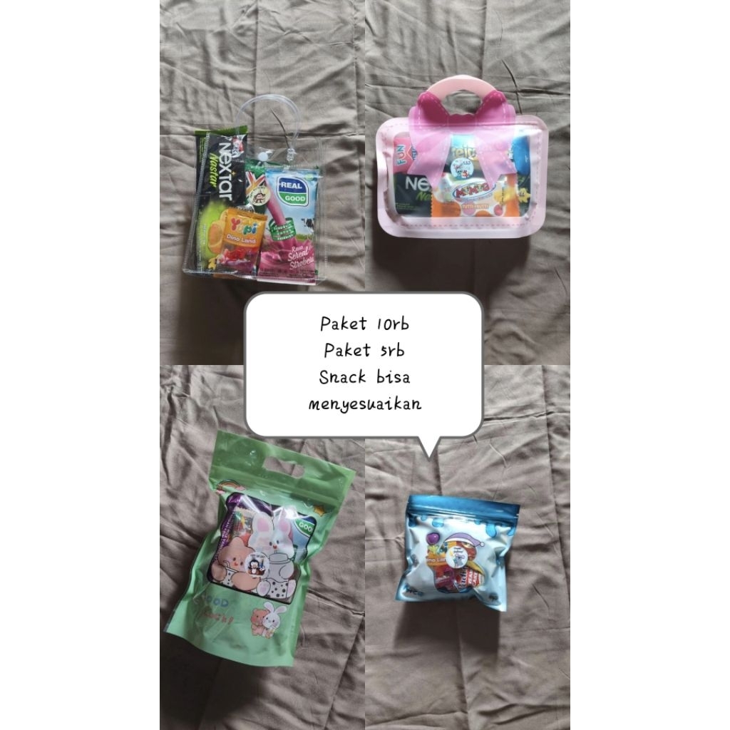 

Mini gift Goodiebag tas mika/Zipper