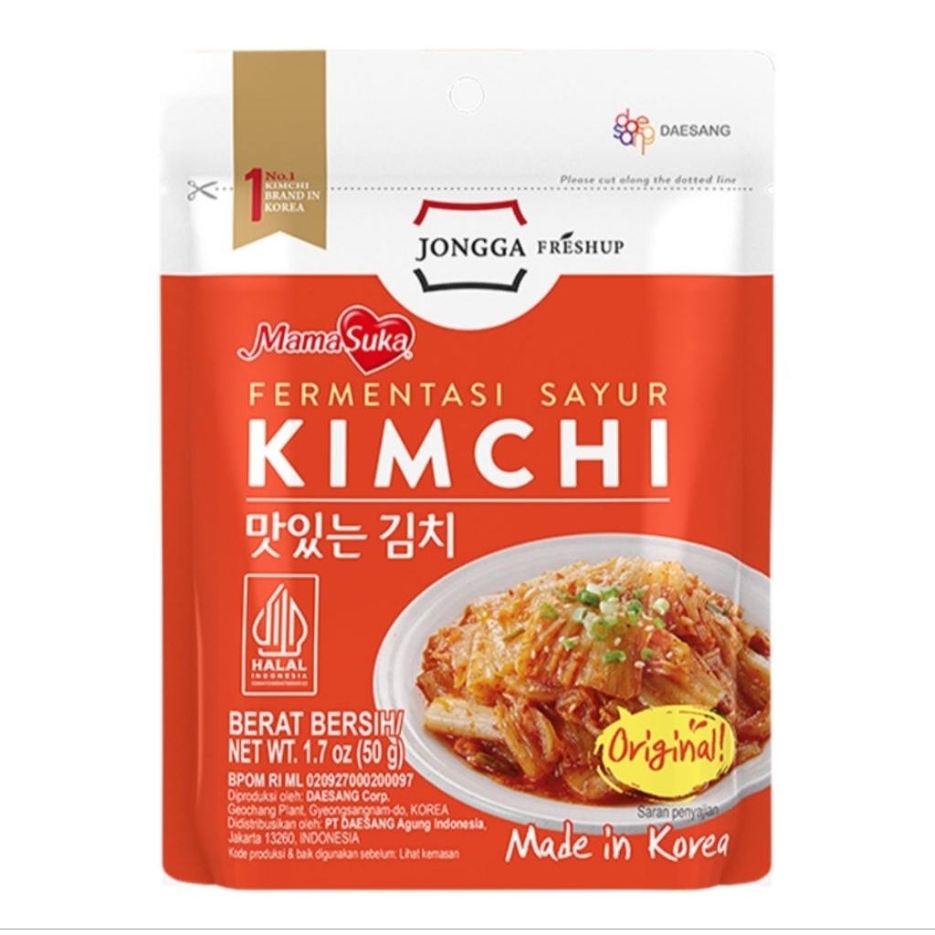 

MamaSuka Jongga Fermentasi Sayur Kimchi instan original 50 gram