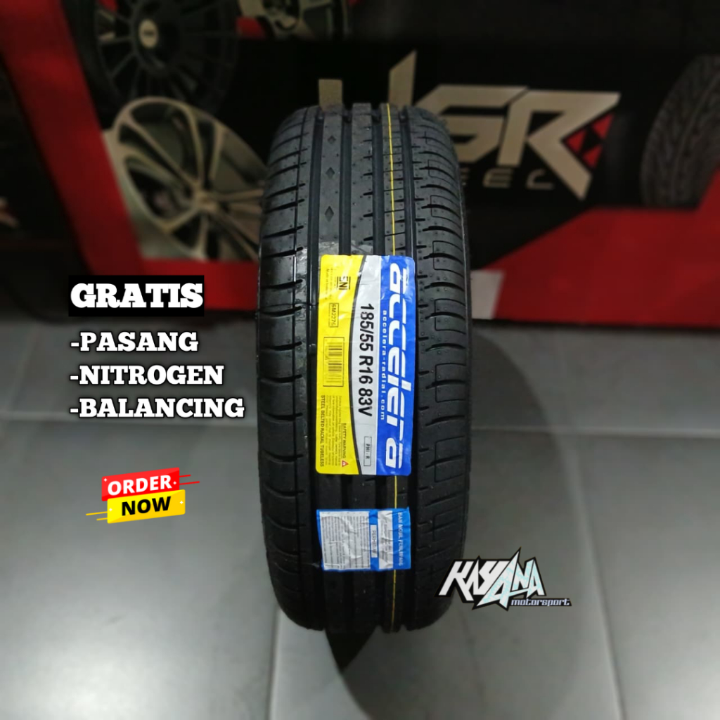 BAN ACCELERA PHI R 185 55 R16 TUBELES BAN MOBIL HONDA JAZZ R16 185/55