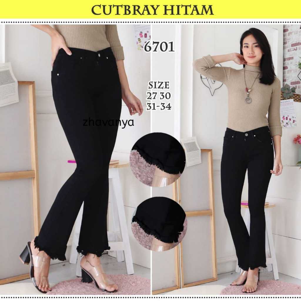 Celana Jeans Cutbray Rawis Basic Wanita-Jeans Cutbray Rawis-Jeans Wanita Cutbray Kekinian-Celana Jea