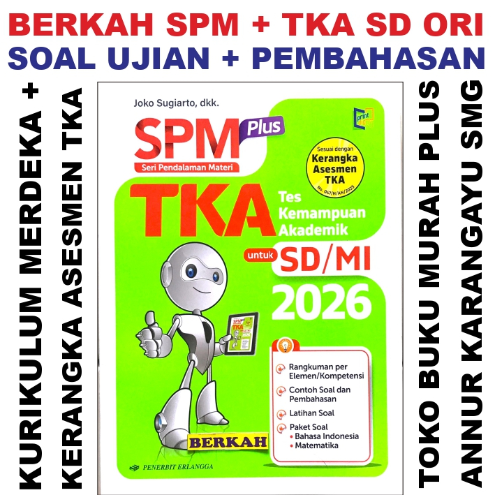 Jipve15+1 Asli Ori SPM Plus TKA SD Berkah Bonus : 15+1 Original Erlangga & Kunci Jawaban Fokus Sukse