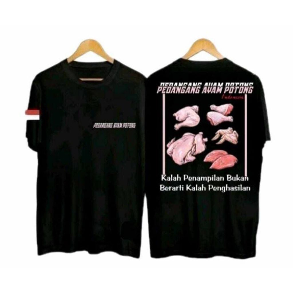 KAOS TSHIRT PEDAGANG AYAM POTONG | KAOS ADEM NYAMAN DIPAKAI