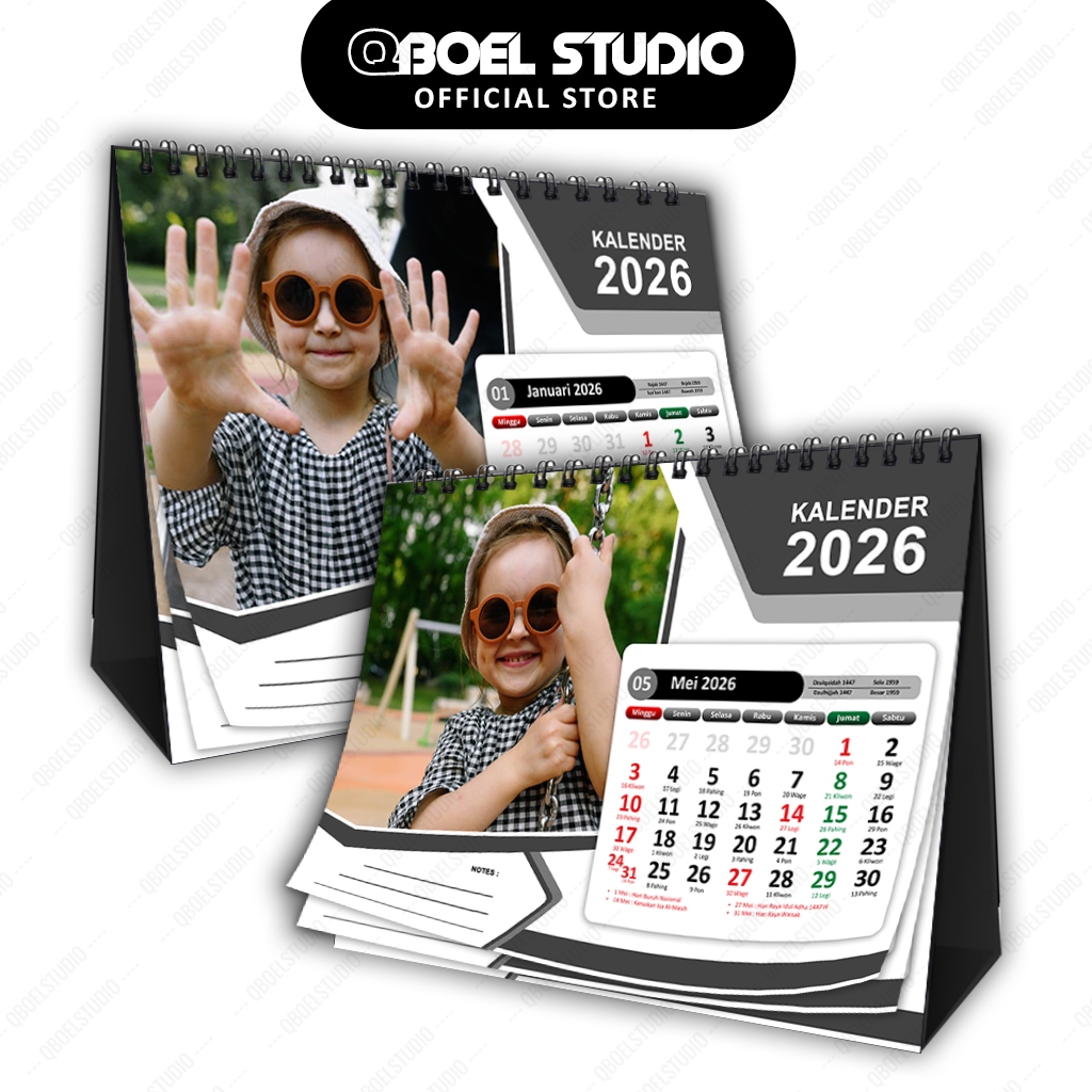 

KALENDER MEJA/DUDUK 2026 CUSTOM FOTO