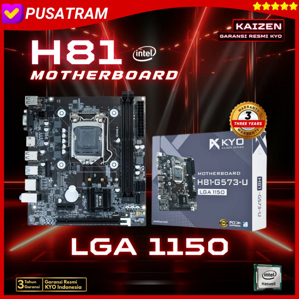 Motherboard KAIZEN H81 LGA 1150 DDR3 H81 Mainboard Mobo H81