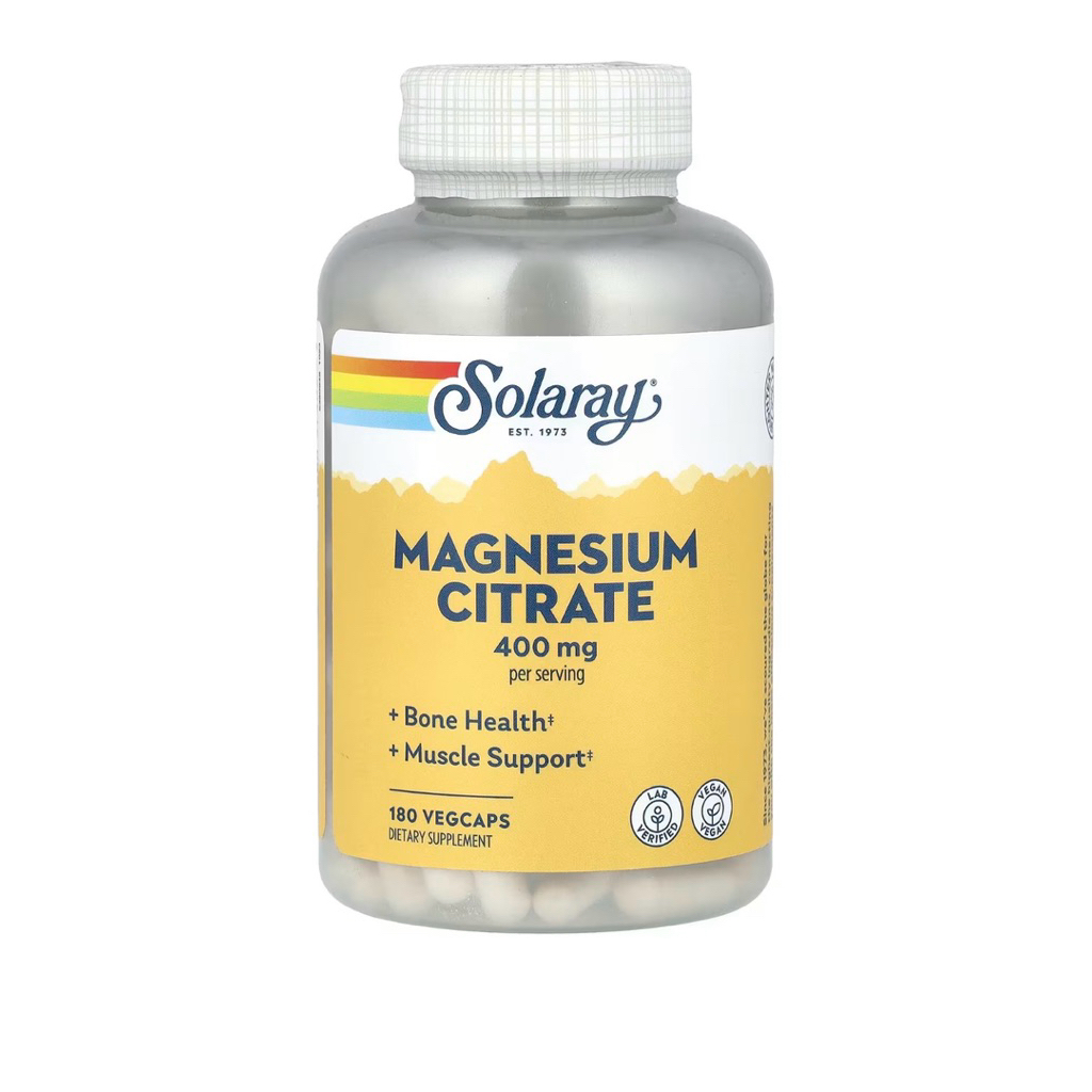 Solaray Magnesium Citrate 400 mg 180 Veg Capsules
